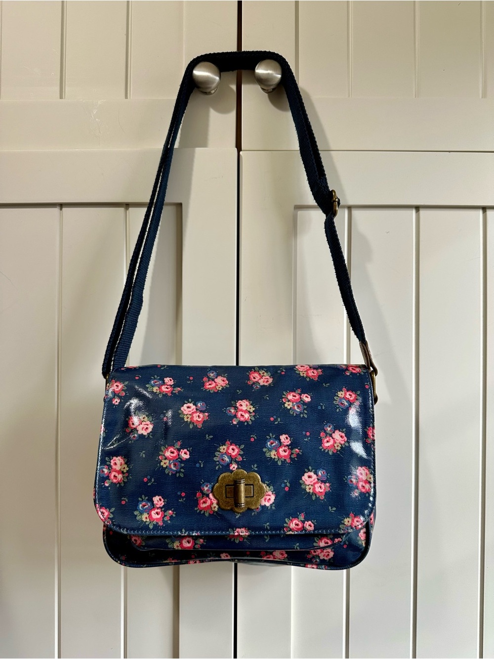 Cath Kidston Small Crossbody in Navy and Pink